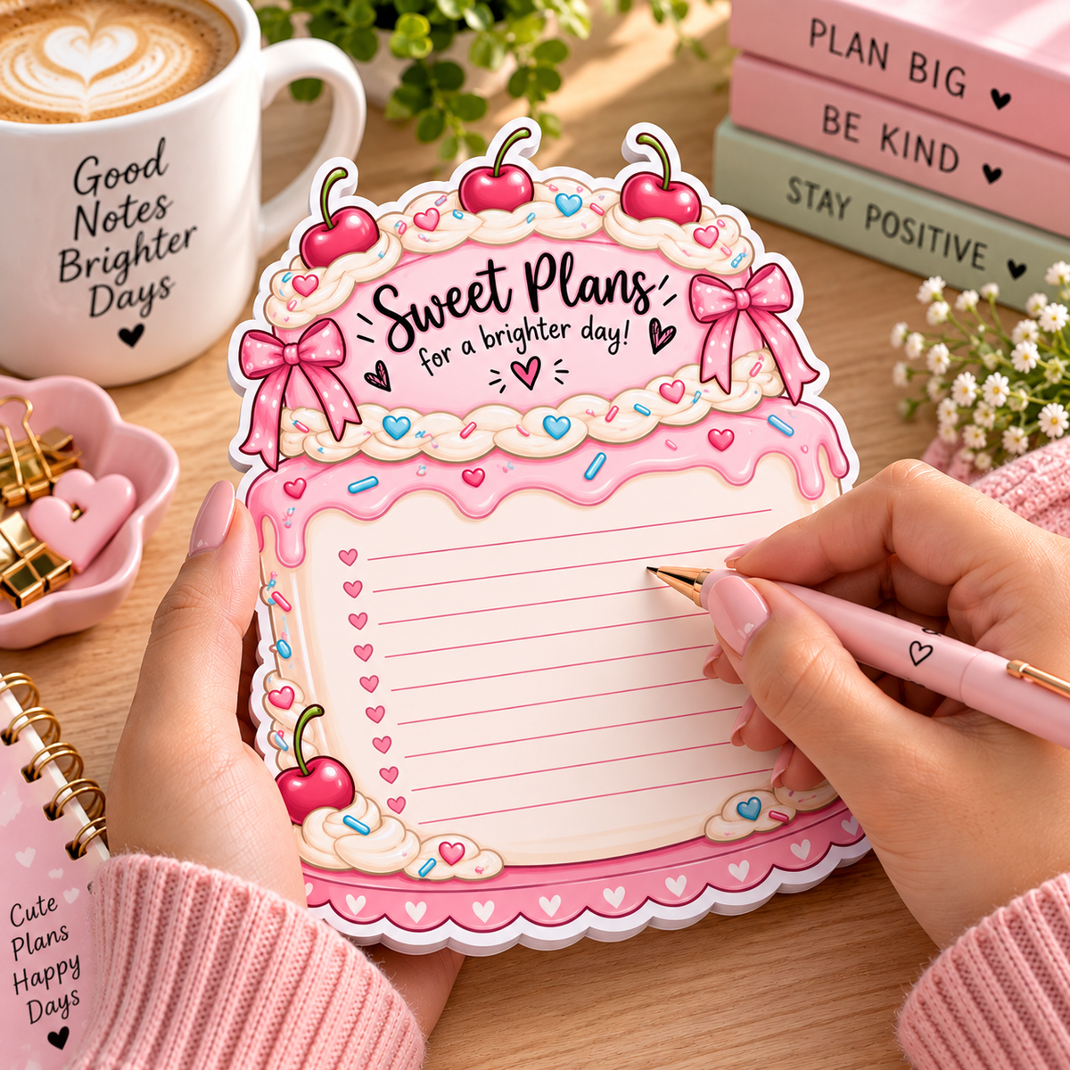 Sweet Plans Cake-Shaped Notepad