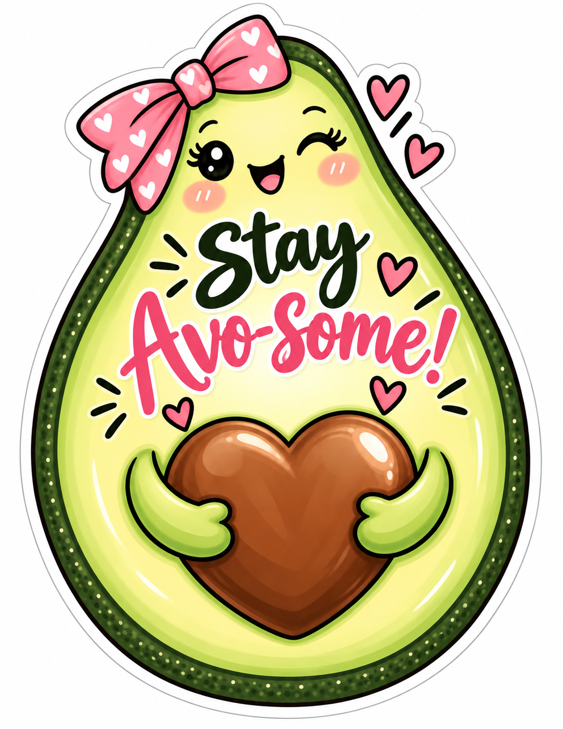 Stay Avo-some Sticker 5cm
