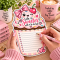 Life Is Sweeter Cupcake Shaped Notepad