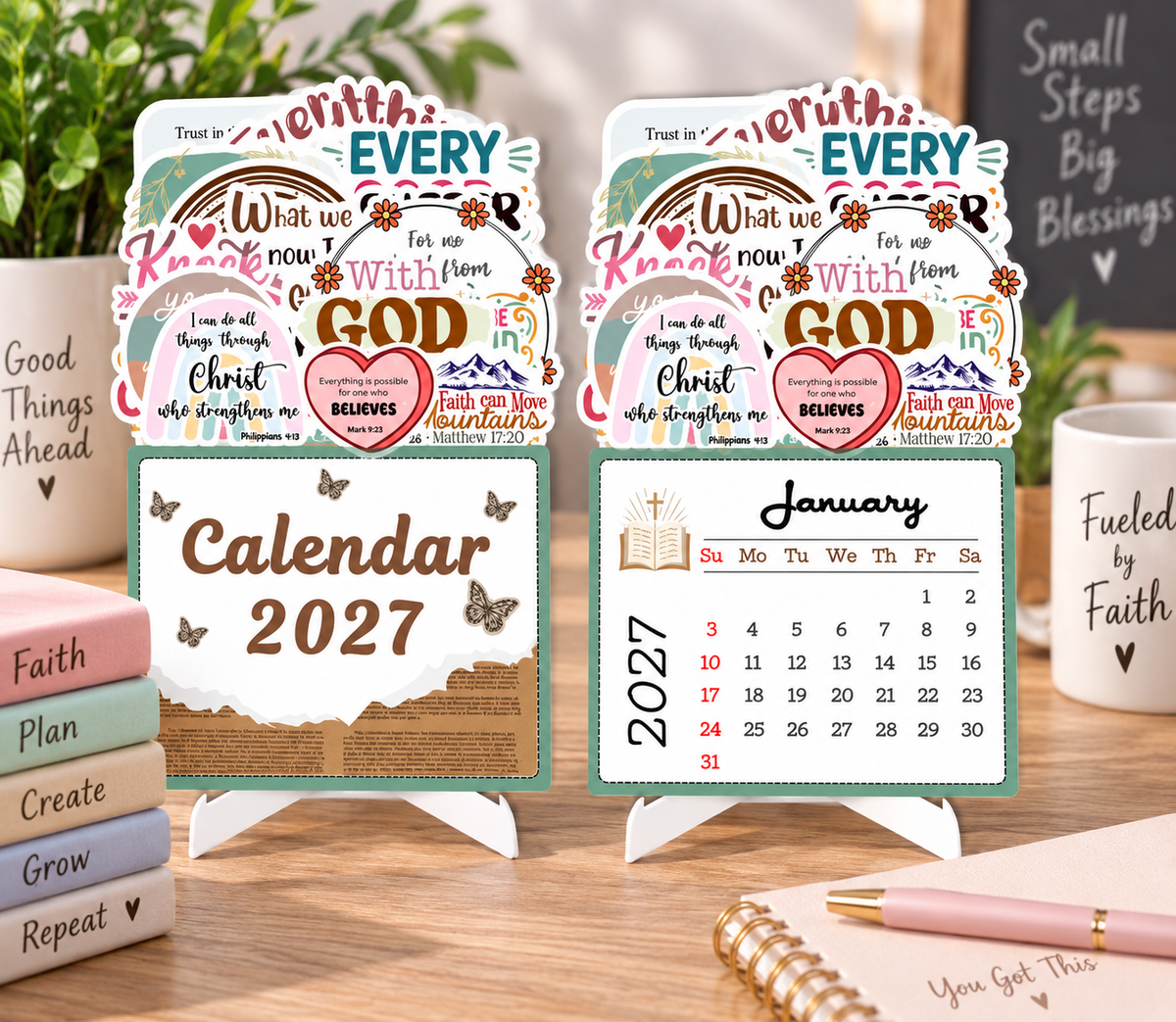 Faith-Filled 2027 Desk Calendar