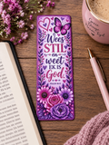 “Wees Stil en Weet” Floral Faith Bookmark