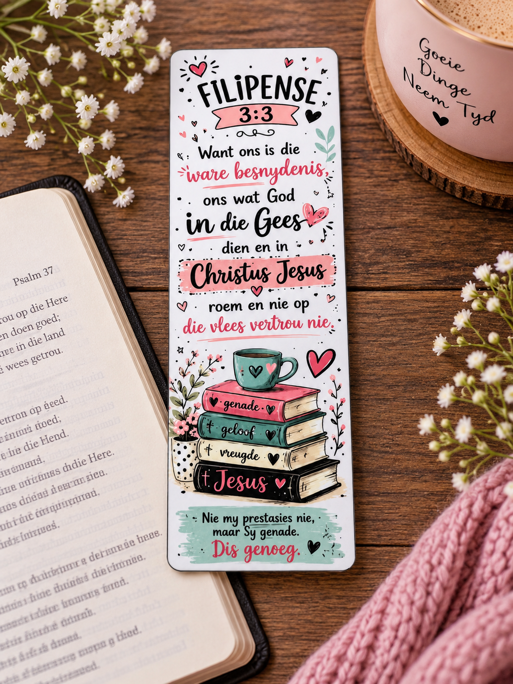 “Sy Genade Is Genoeg” – Filipense 3:3 Faith Bookmark