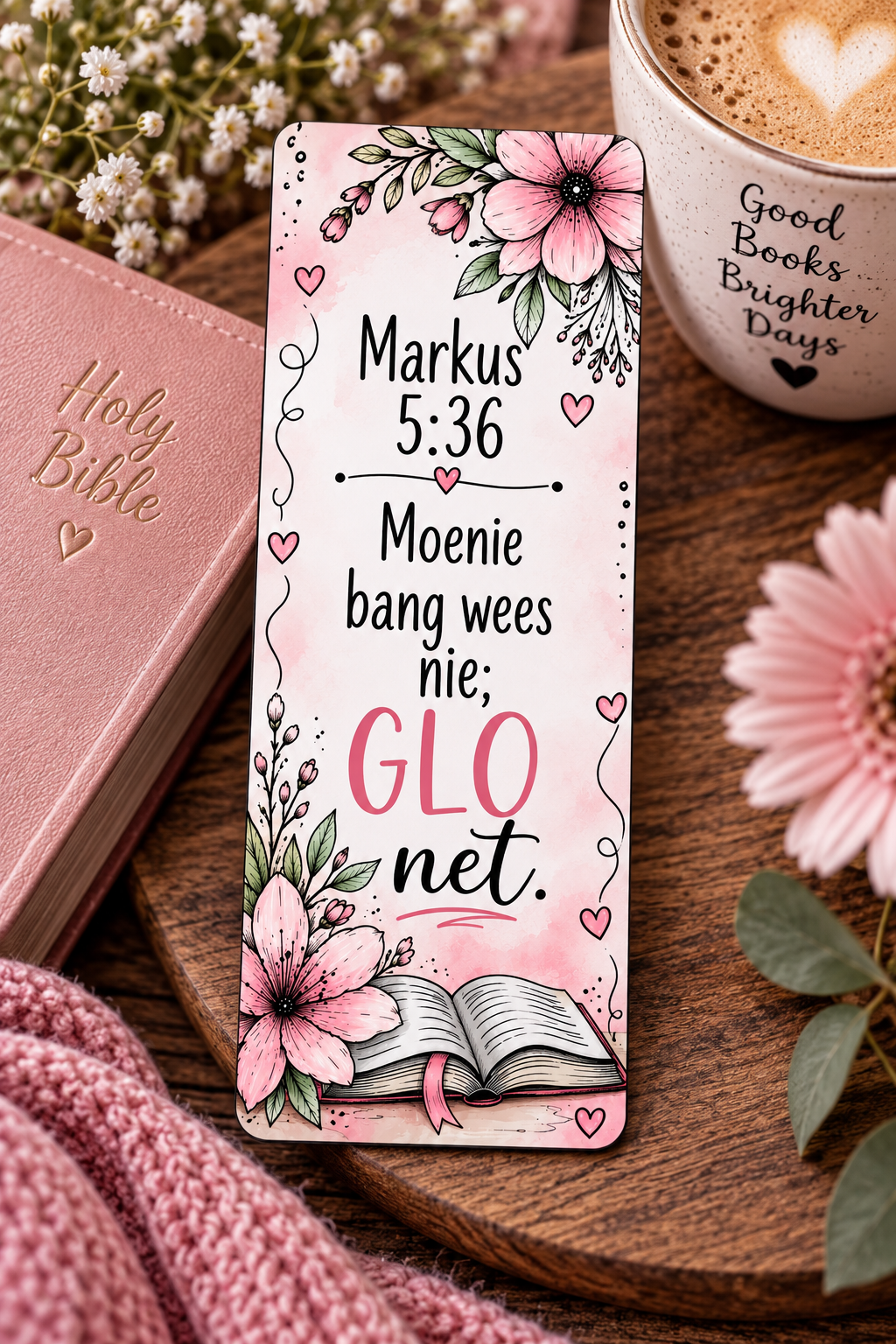“Glo Net” – Markus 5:36 Faith Bookmark