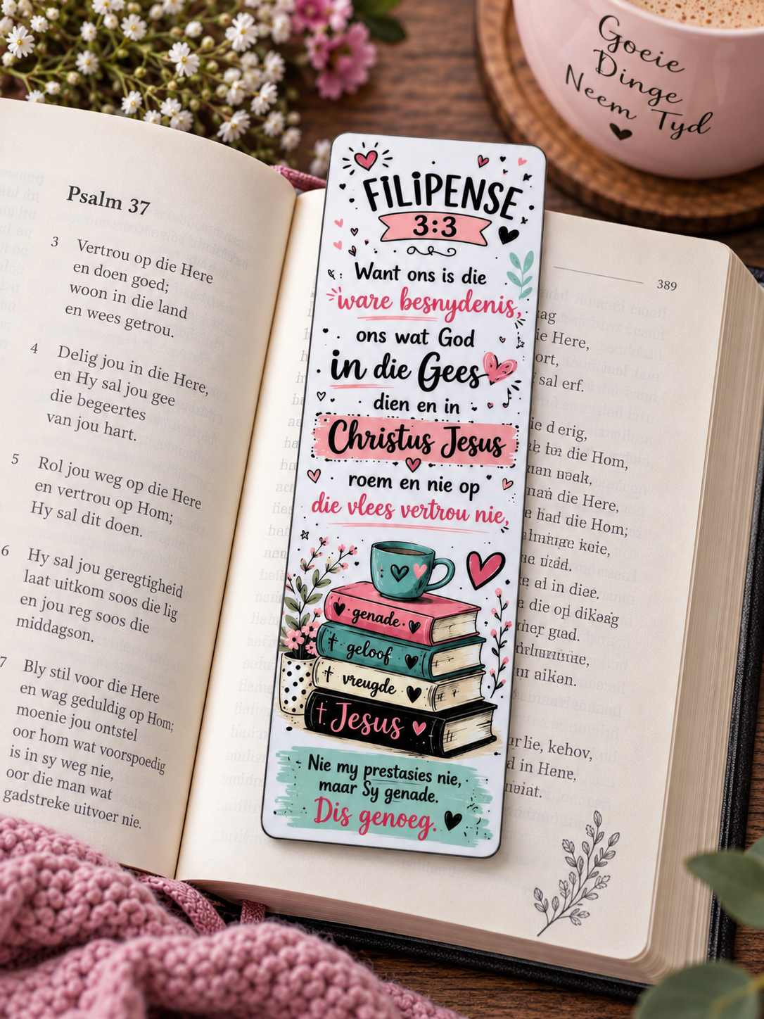 “Sy Genade Is Genoeg” – Filipense 3:3 Faith Bookmark