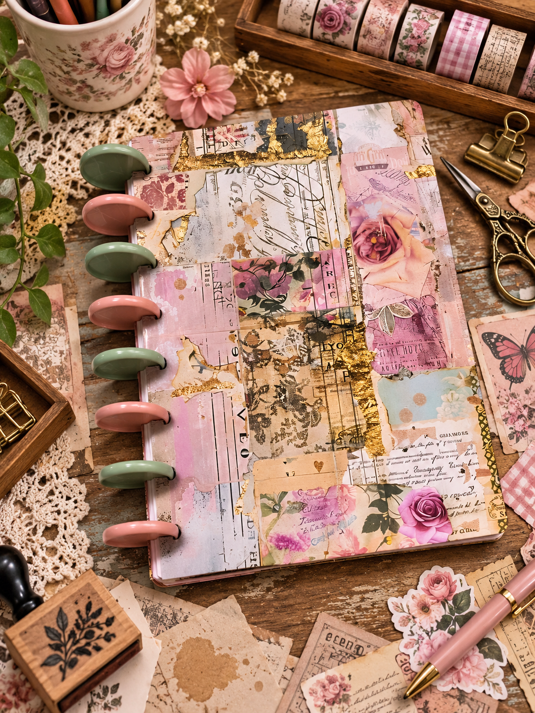 Vintage Rose Junk Journal – 64 Page - A5
